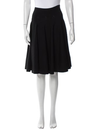 Alaïa Pleated Accents Knee-Length Skirt