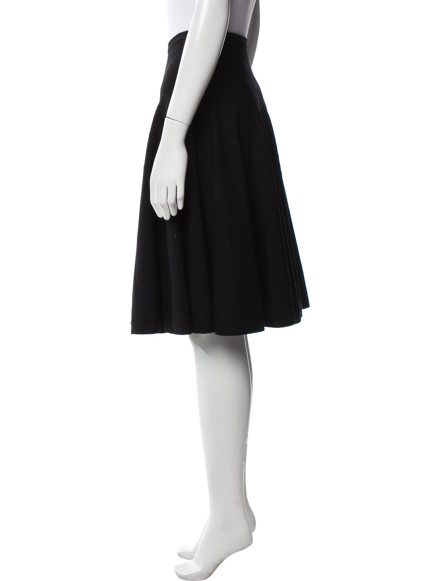 Alaïa Pleated Accents Knee-Length Skirt