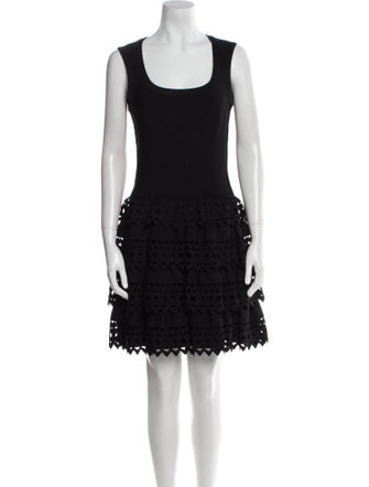 Alaïa Scoop Neck Mini Dress