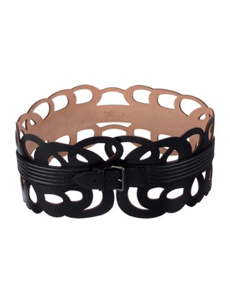 Alaïa Wide Leather Waist Belt