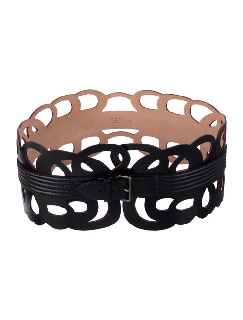 Alaïa Wide Leather Waist Belt