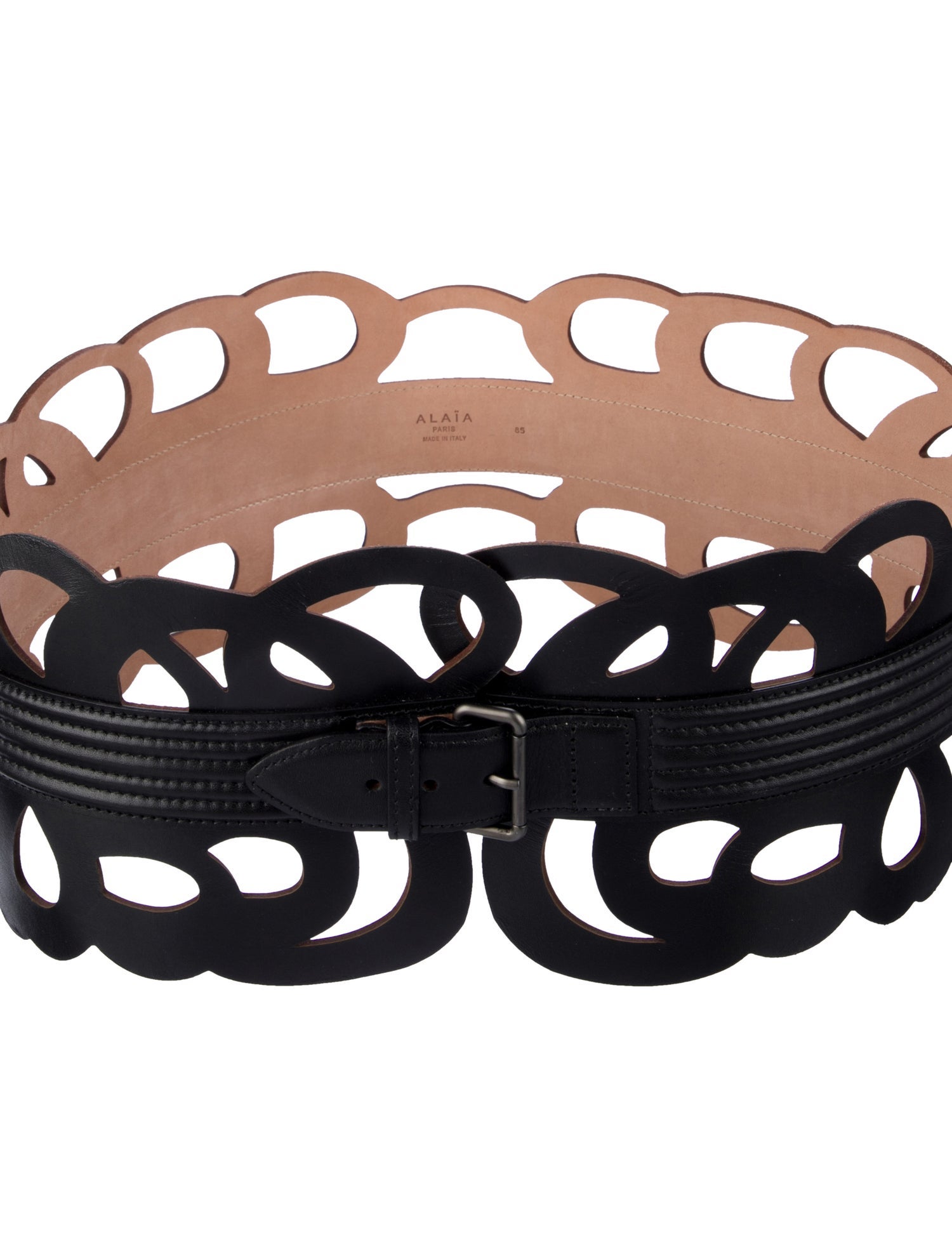 Alaïa Wide Leather Waist Belt