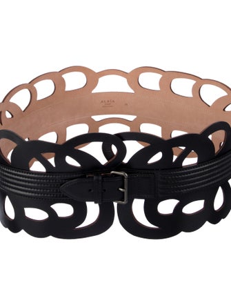 Alaïa Wide Leather Waist Belt