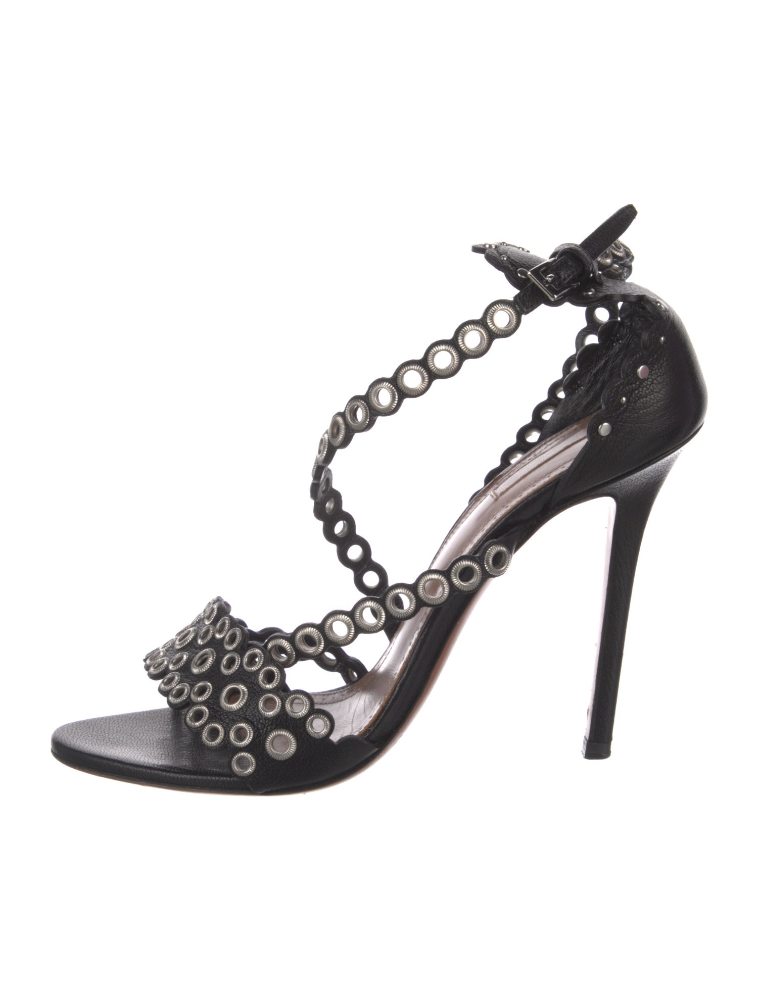 Alaïa Leather Studded Accents Slingback Sandals
