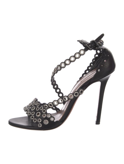 Alaïa Leather Studded Accents Slingback Sandals