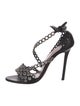 Alaïa Leather Studded Accents Slingback Sandals