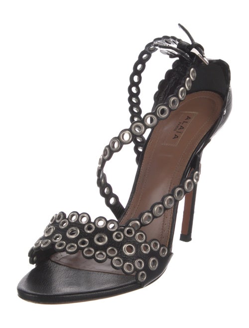 Alaïa Leather Studded Accents Slingback Sandals