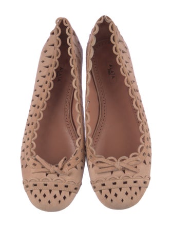 Alaïa Suede Ballet Flats