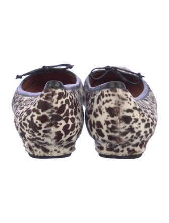 Alaïa Ponyhair Animal Print Ballet Flats