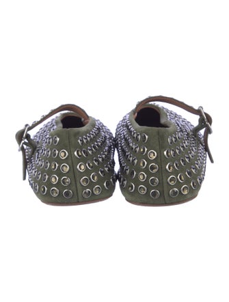Alaïa Suede Printed Mary Jane Flats