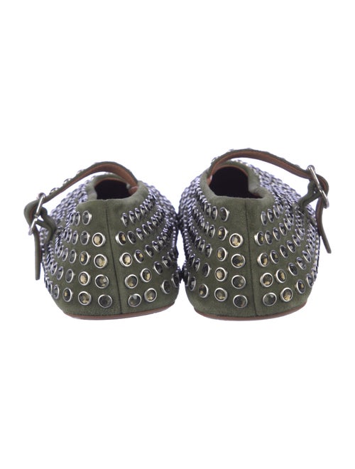 Alaïa Suede Printed Mary Jane Flats