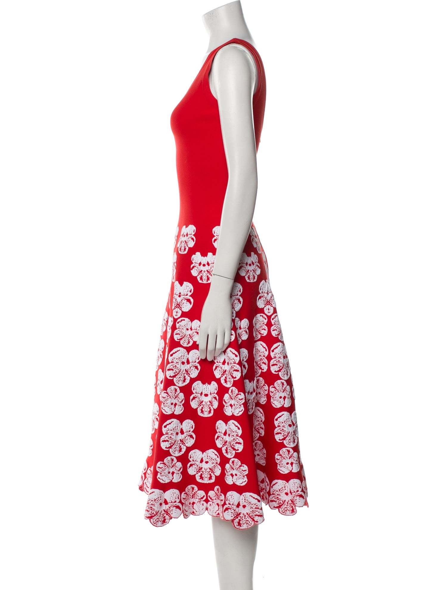Alaïa Floral Print Midi Length Dress