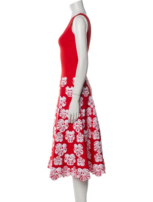 Alaïa Floral Print Midi Length Dress