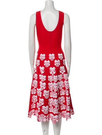 Alaïa Floral Print Midi Length Dress