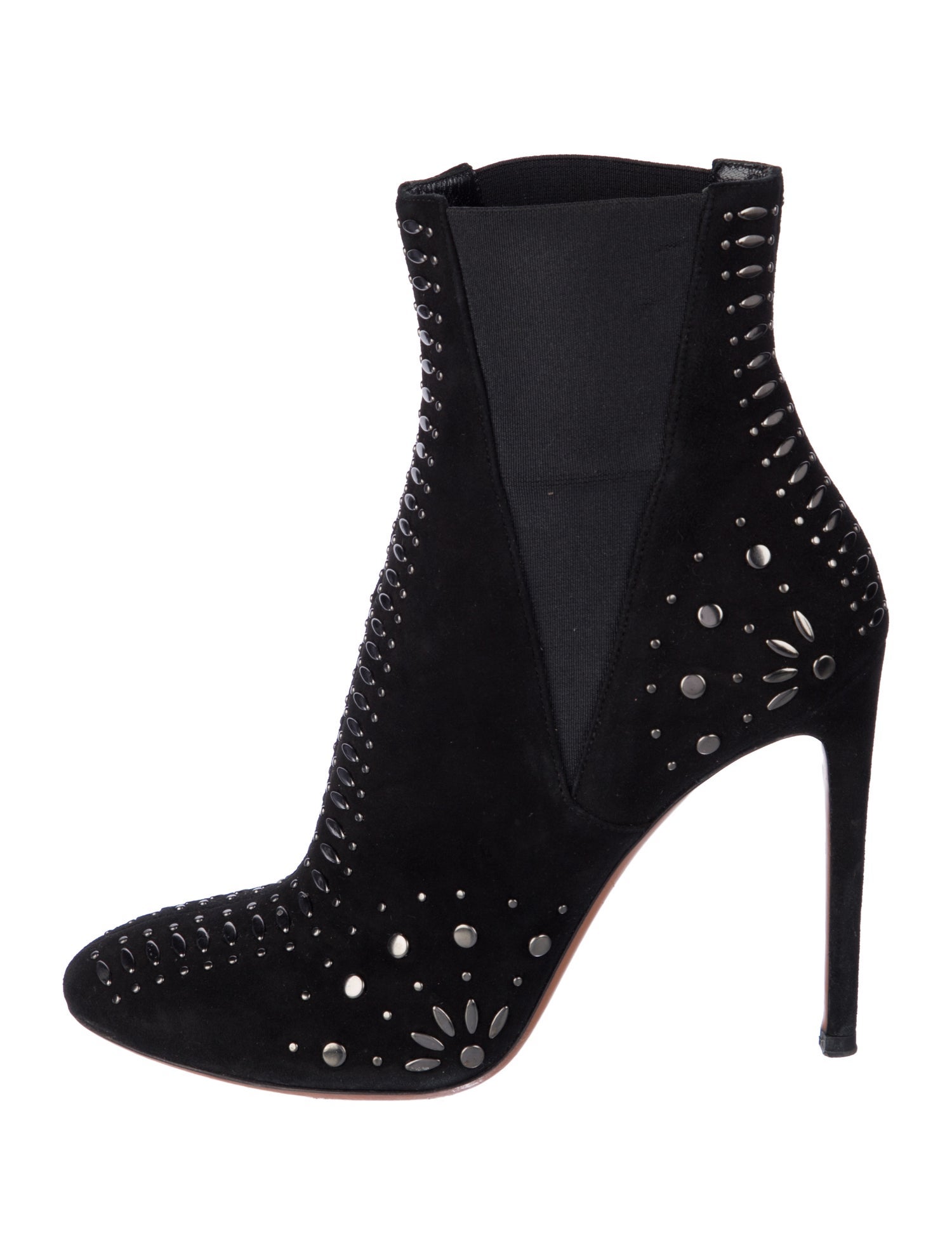 Alaïa Suede Studded Accents Combat Boots