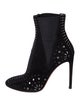 Alaïa Suede Studded Accents Combat Boots