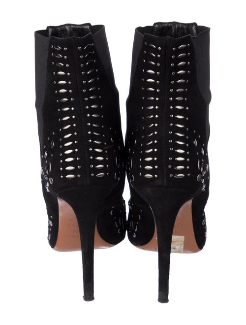 Alaïa Suede Studded Accents Combat Boots