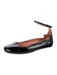 Alaïa Patent Leather Lasercut Accents Ballet Flats