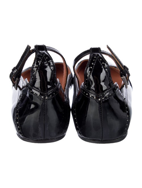 Alaïa Patent Leather Lasercut Accents Ballet Flats