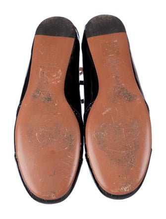 Alaïa Patent Leather Lasercut Accents Ballet Flats