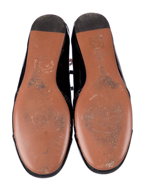 Alaïa Patent Leather Lasercut Accents Ballet Flats