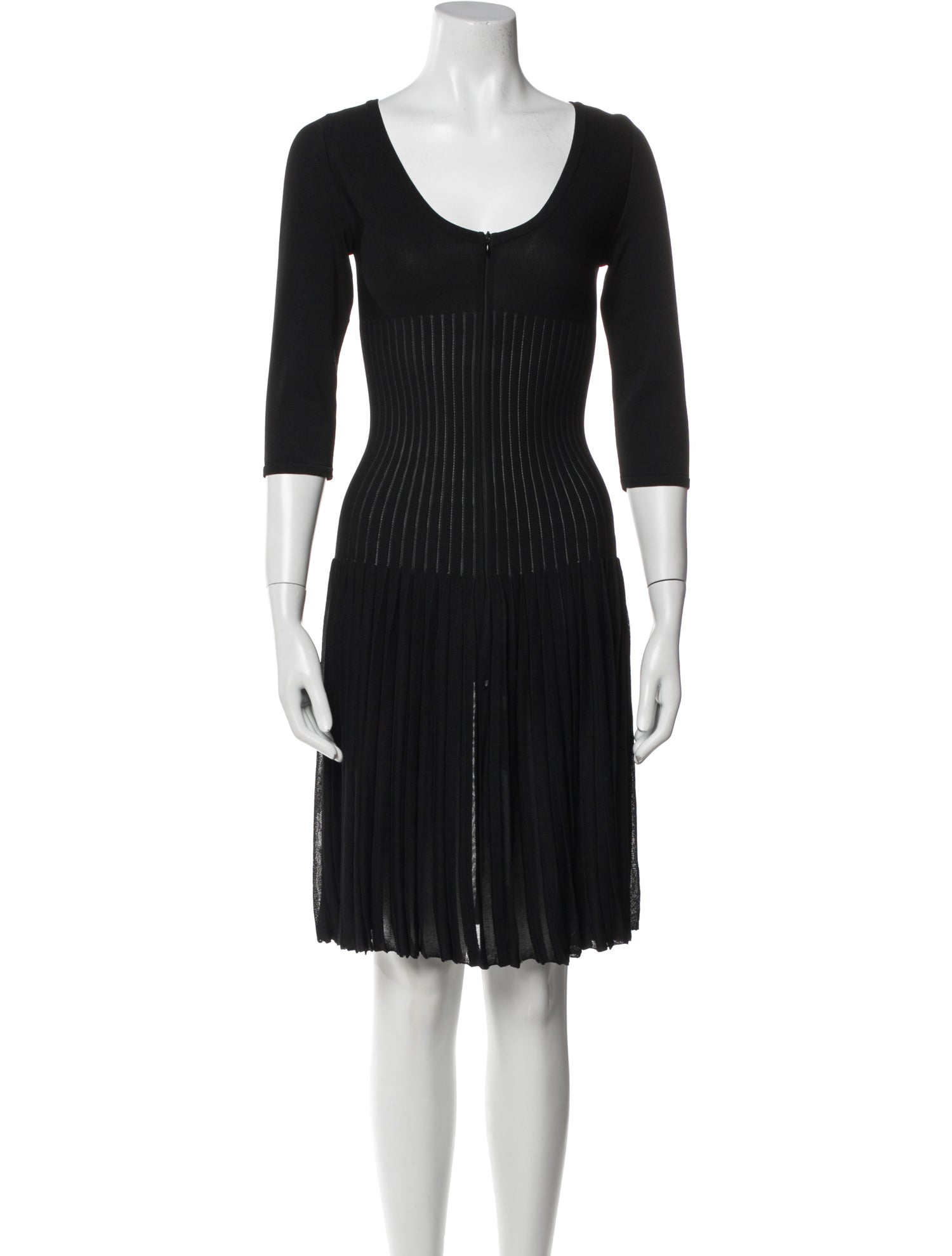 Alaïa Scoop Neck Knee-Length Dress