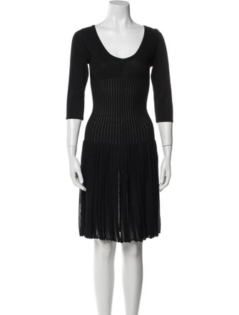 Alaïa Scoop Neck Knee-Length Dress