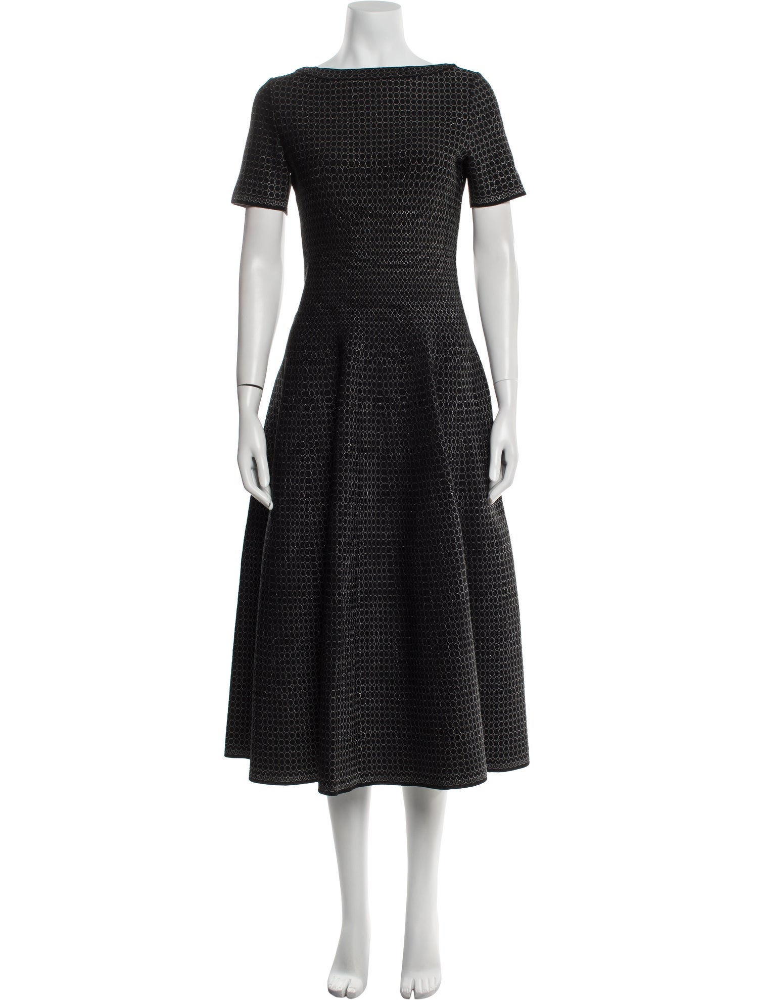 Alaïa Bateau Neckline Midi Length Dress