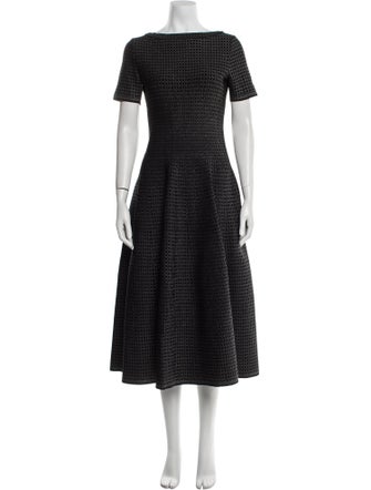 Alaïa Bateau Neckline Midi Length Dress