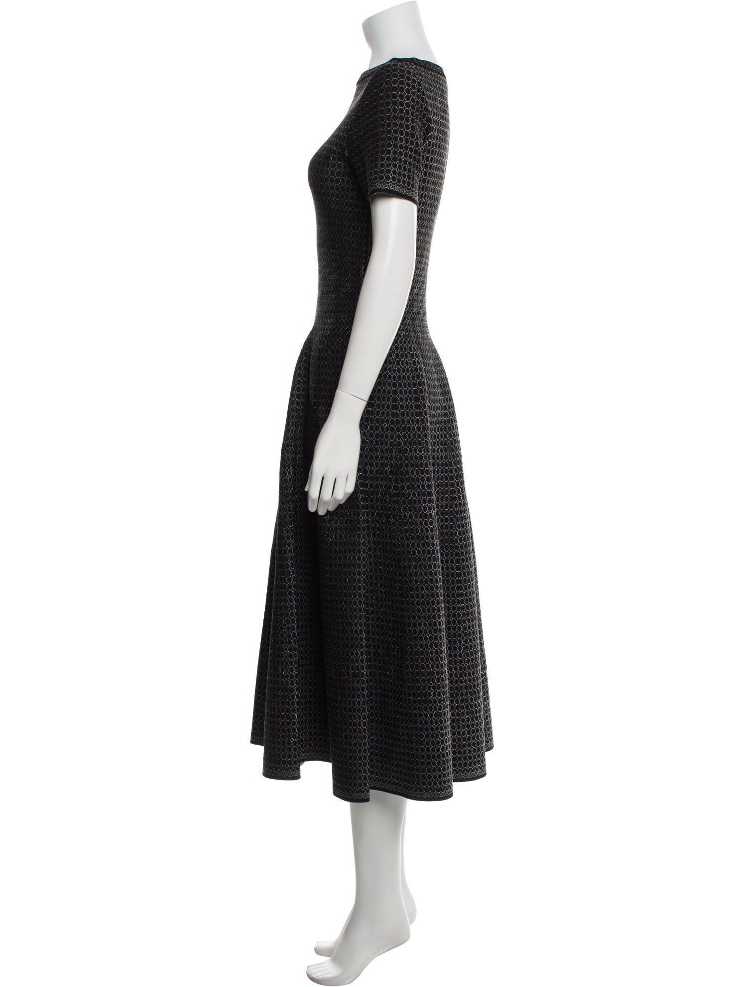 Alaïa Bateau Neckline Midi Length Dress