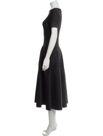 Alaïa Bateau Neckline Midi Length Dress