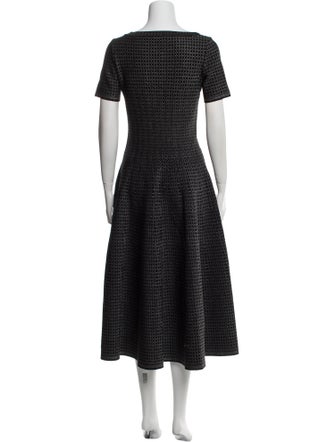 Alaïa Bateau Neckline Midi Length Dress
