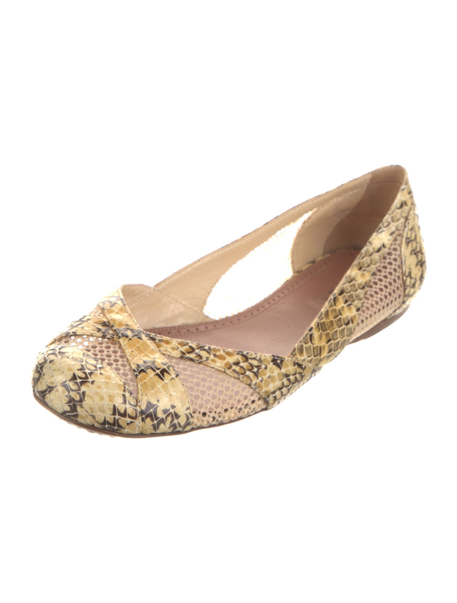 Alaïa Snakeskin Animal Print D'Orsay Flats