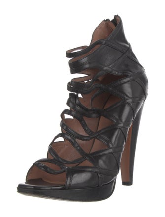 Alaïa Leather Gladiator Sandals