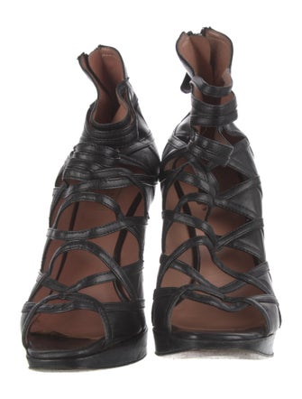 Alaïa Leather Gladiator Sandals
