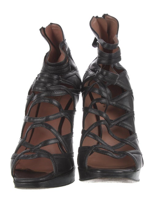 Alaïa Leather Gladiator Sandals
