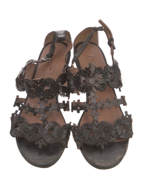 Alaïa Leather Gladiator Sandals