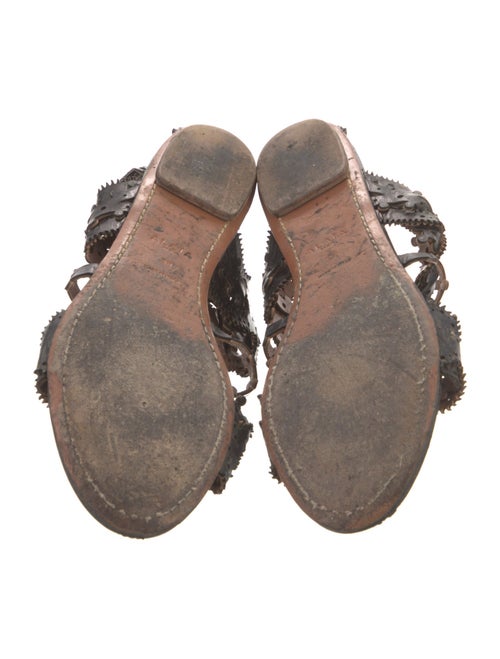 Alaïa Leather Gladiator Sandals