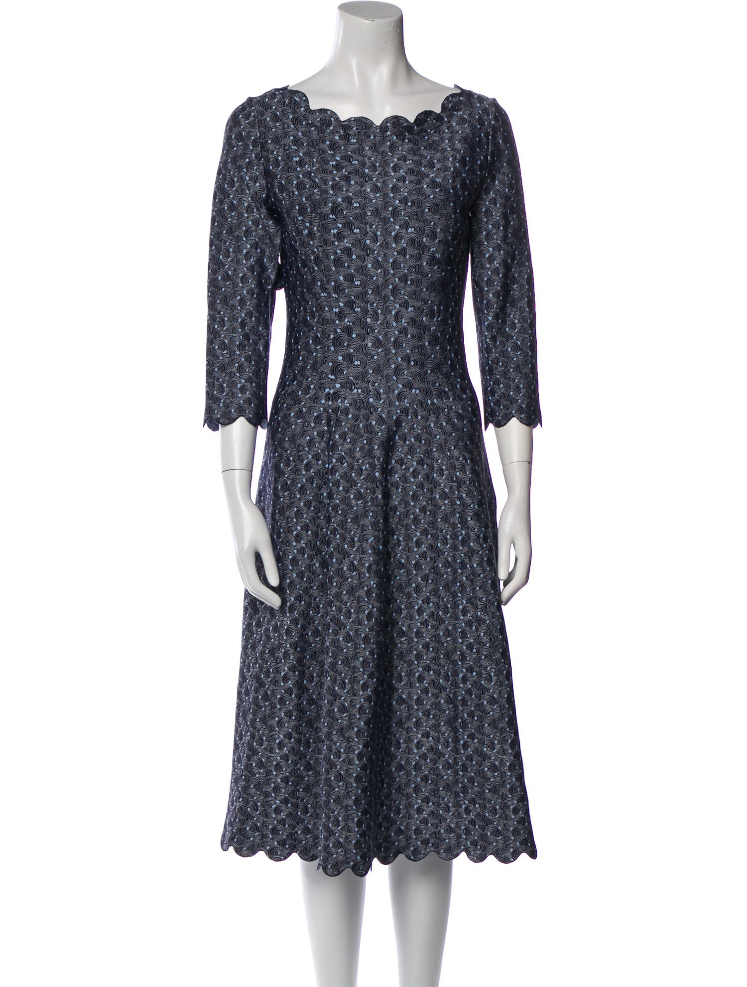 Alaïa Bateau Neckline Midi Length Dress