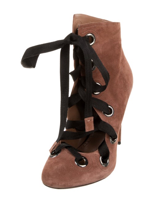 Alaïa Suede Lace-Up Boots