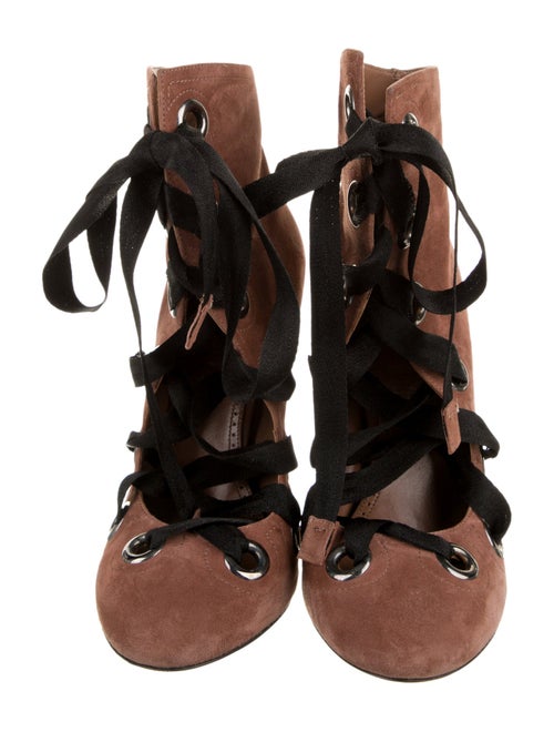 Alaïa Suede Lace-Up Boots