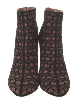 Alaïa Suede Printed Boots