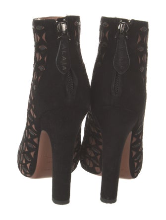 Alaïa Suede Printed Boots