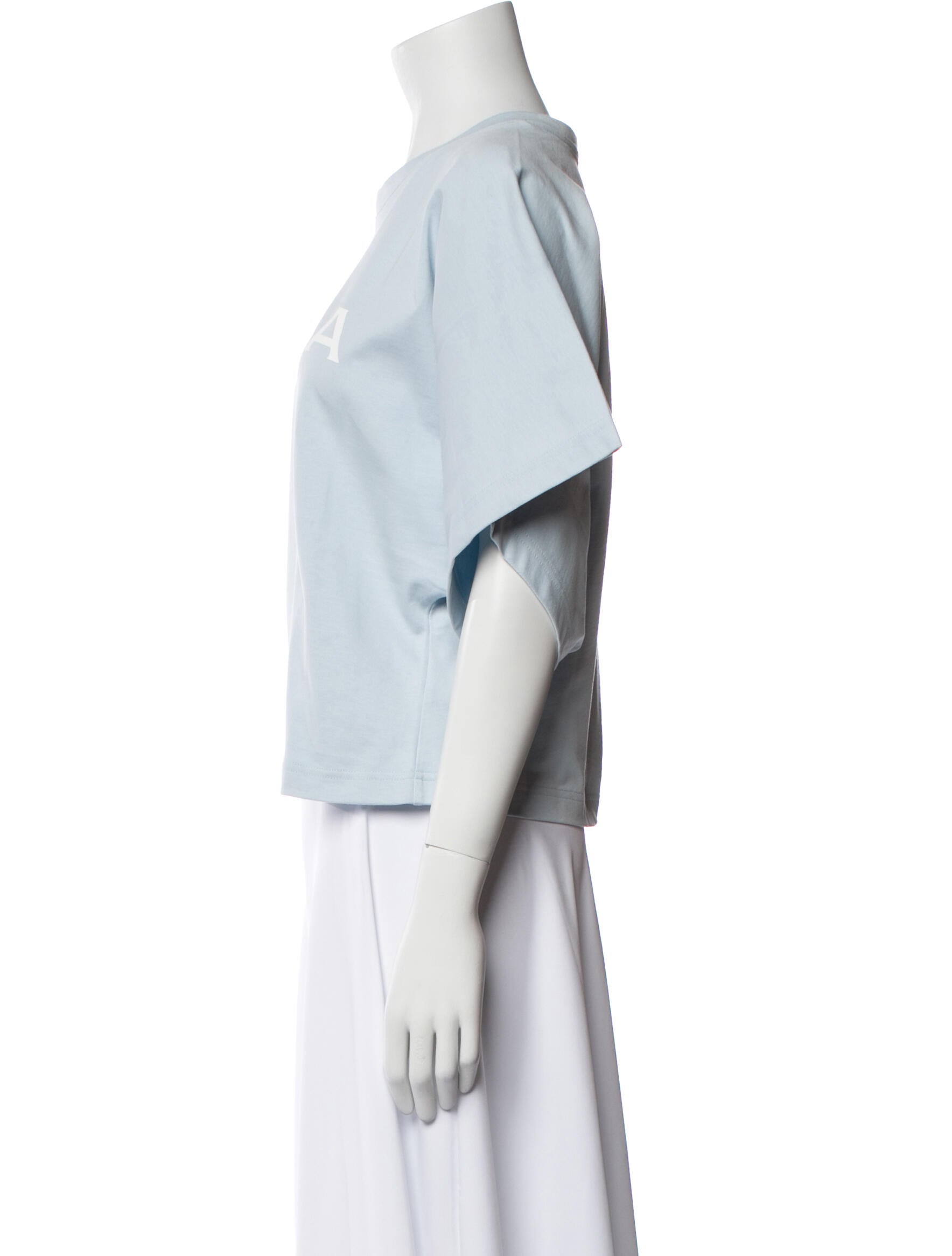 Alaïa Graphic Print Crew Neck T-Shirt w/ Tags