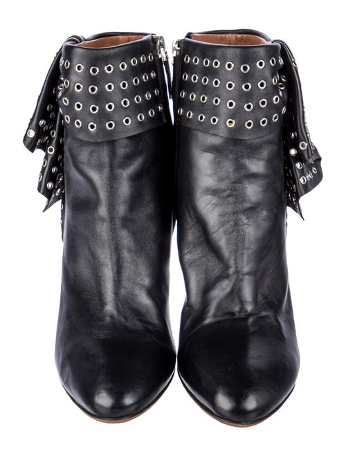 Alaïa Leather Eyelet Trim Boots