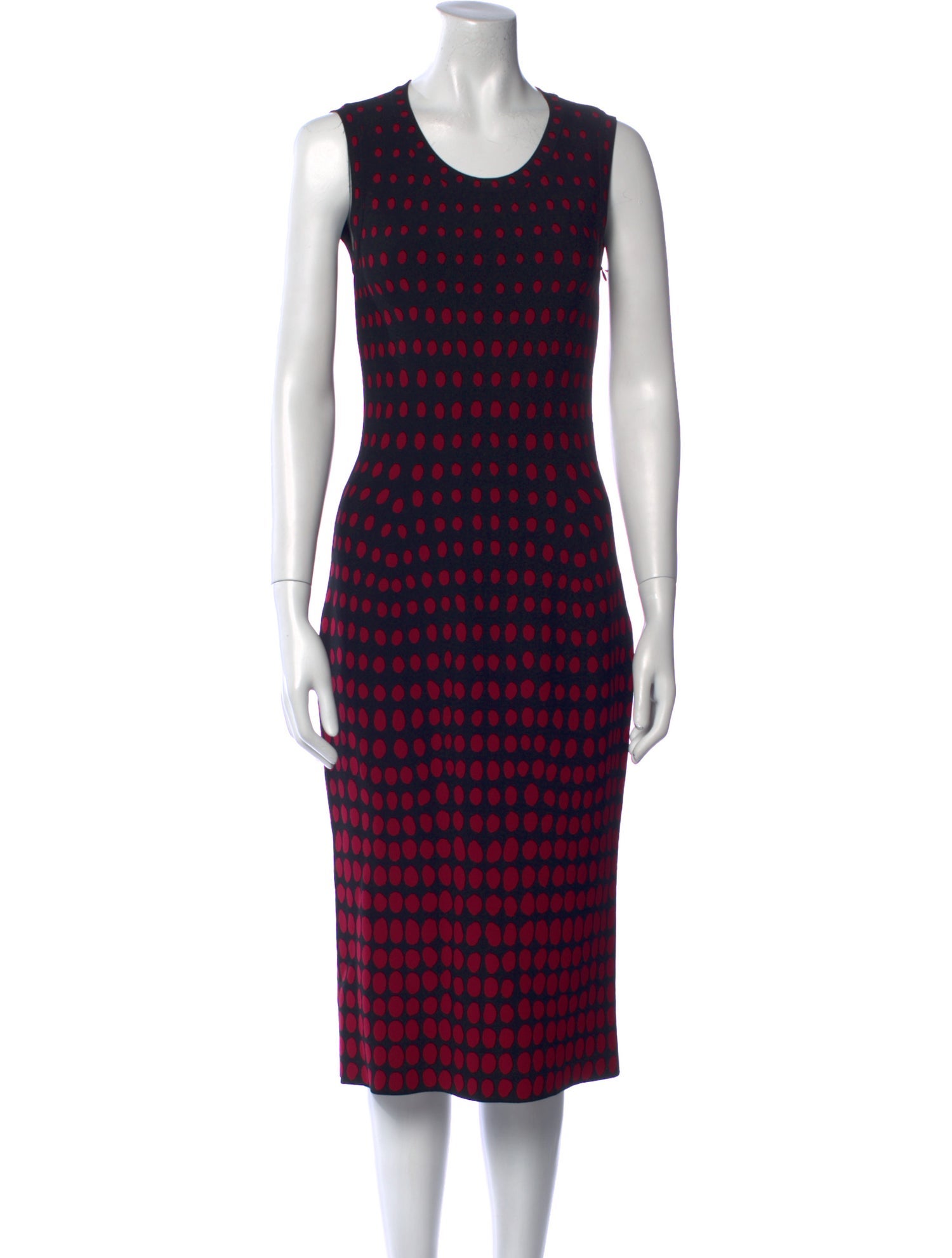 Alaïa Polka Dot Print Midi Length Dress