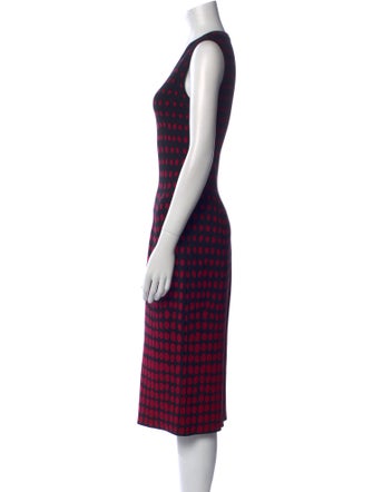 Alaïa Polka Dot Print Midi Length Dress