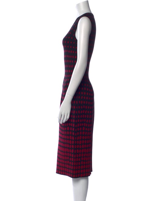 Alaïa Polka Dot Print Midi Length Dress