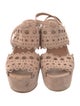 Alaïa Suede Lasercut Accents Slingback Sandals