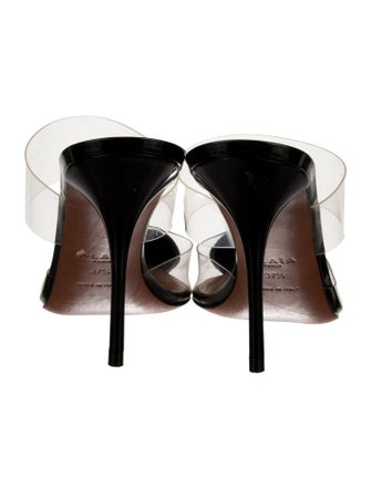 Alaïa Le Coeur Patent Leather Mules
